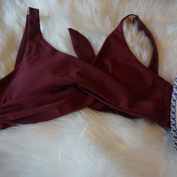 New w/Tags Burgundy Bikini Top - Picture 3 of 4